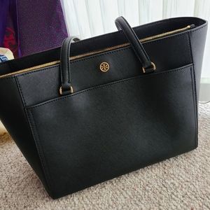 Tory Burch Robinson Black Tote